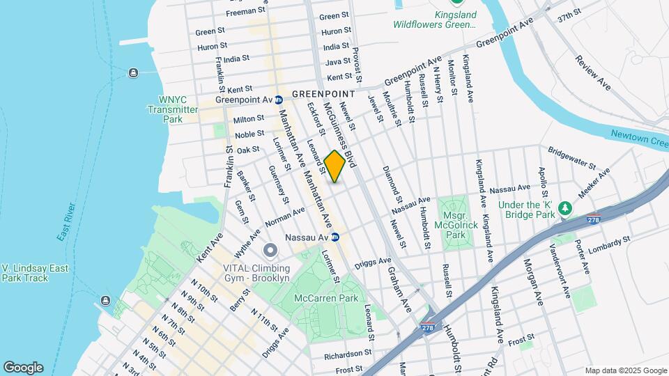 626 Leonard St Mapa y Detalles de la Ubicación
