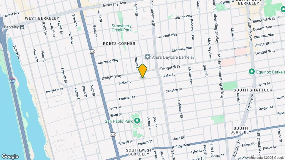 1352 Blake St, Unit Downstairs Map and Location Details