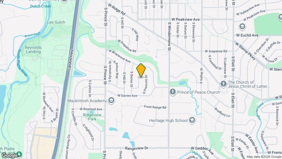 6892 S Spotswood St Map and Location Details