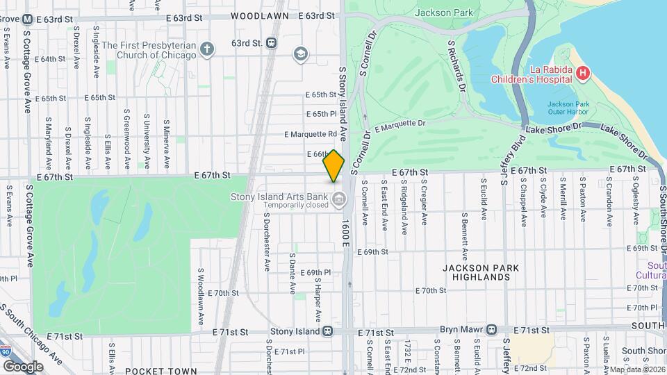 1540 E 67th Pl Map and Location Details