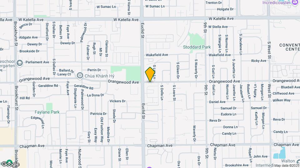 1676 W Orangewood Ave Map and Location Details
