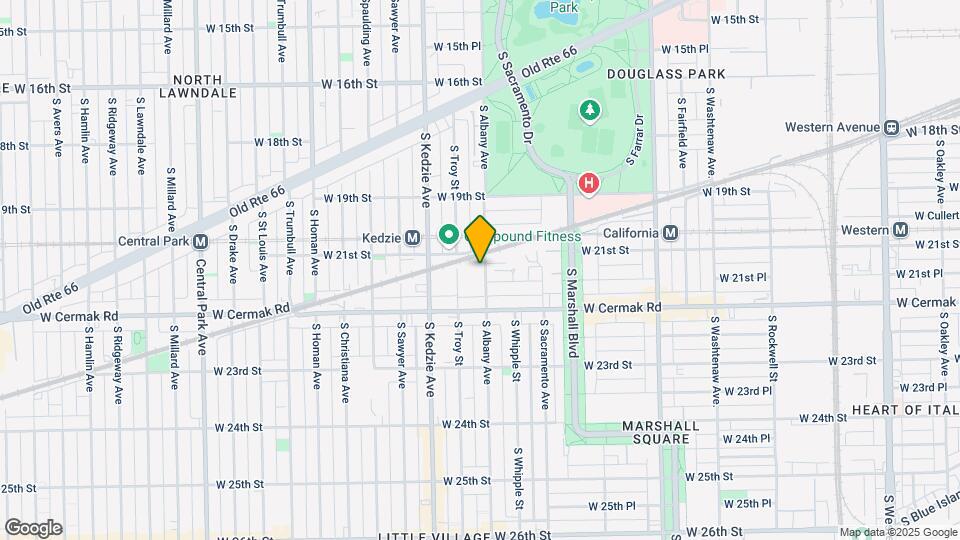 2114 S Albany Ave Map and Location Details