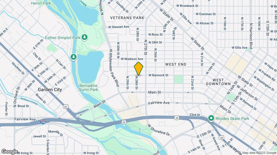2712 W Bannock St Map and Location Details