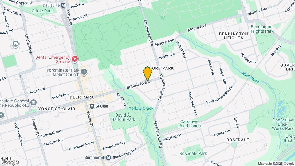 183 St Clair Ave E Map and Location Details