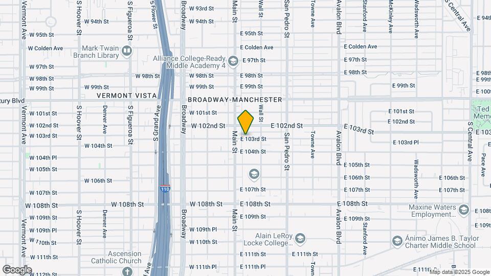 127 E 103rd St Mapa y Detalles de la Ubicación
