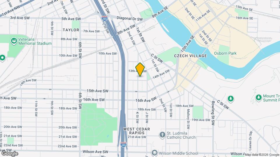 1329 K St SW, Unit A Map and Location Details