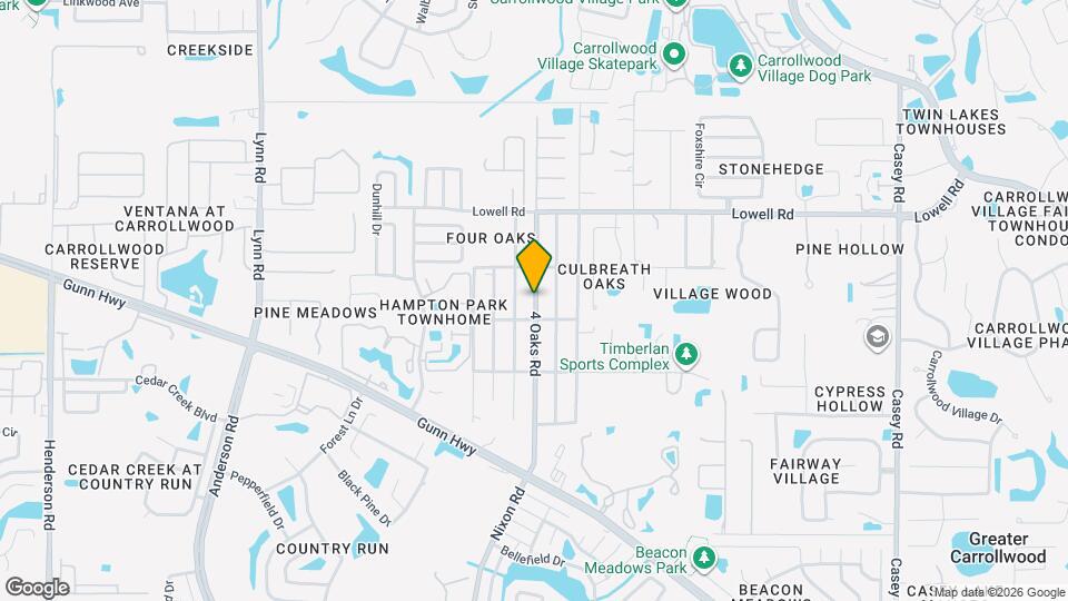 12713 4 Oaks Rd Map and Location Details