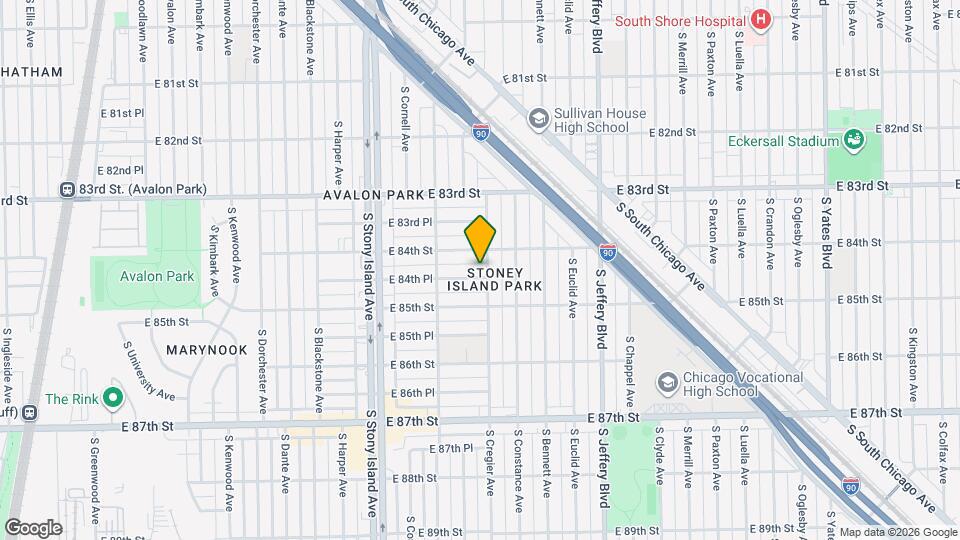 1748 E 84th Pl, Unit 2nd floor Mapa y Detalles de la Ubicación