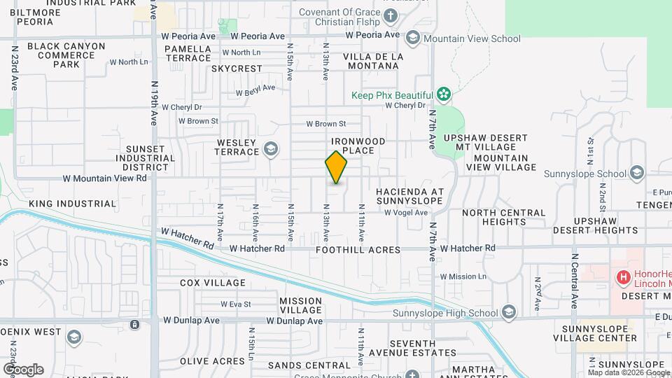 1216 W Purdue Ave Map and Location Details