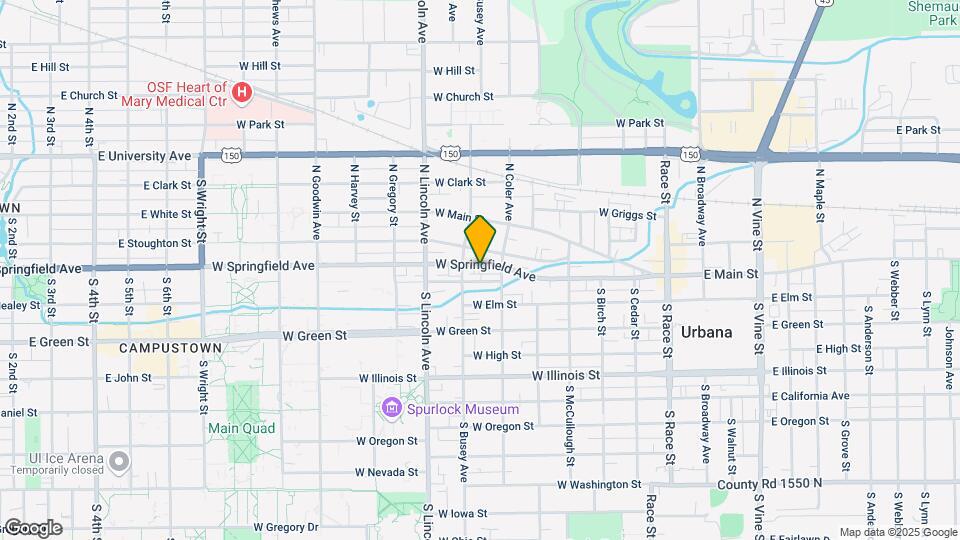 707 W Springfield Ave Mapa y Detalles de la Ubicación