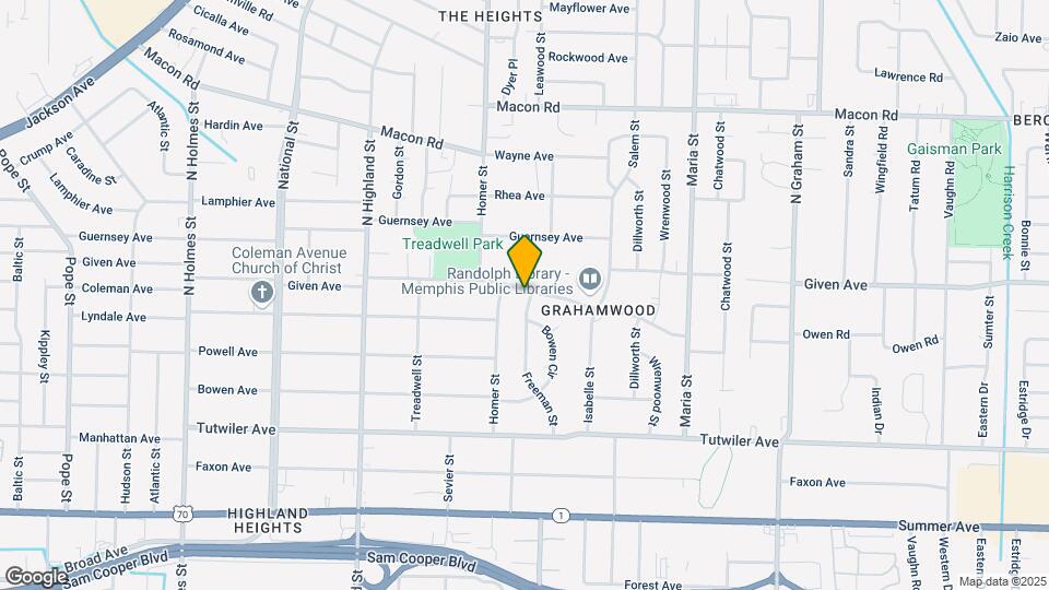 893 Freeman St Map and Location Details