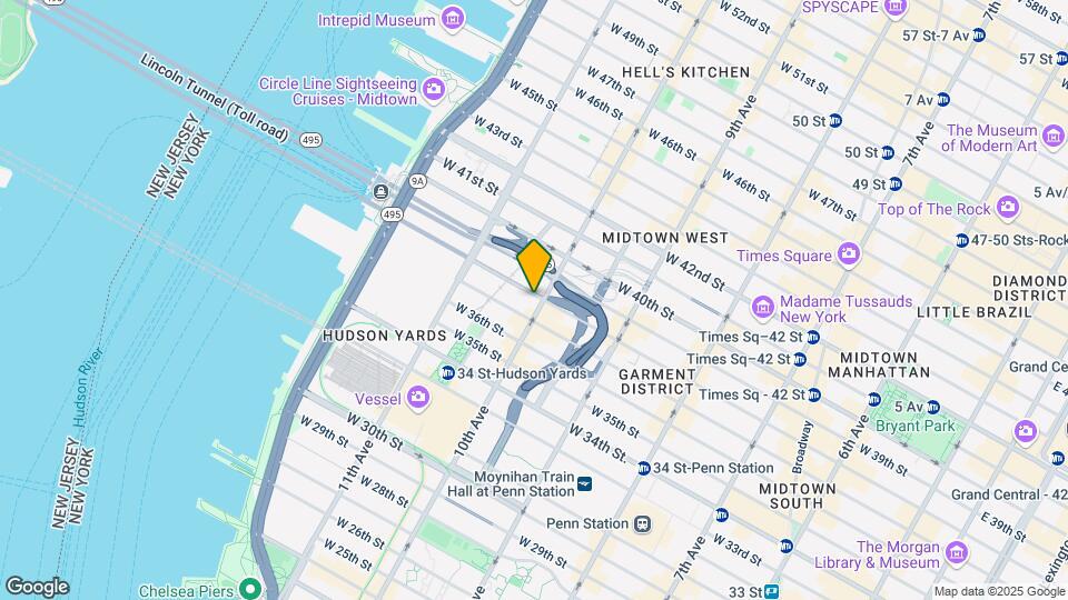 505 W 37th St Mapa y Detalles de la Ubicación