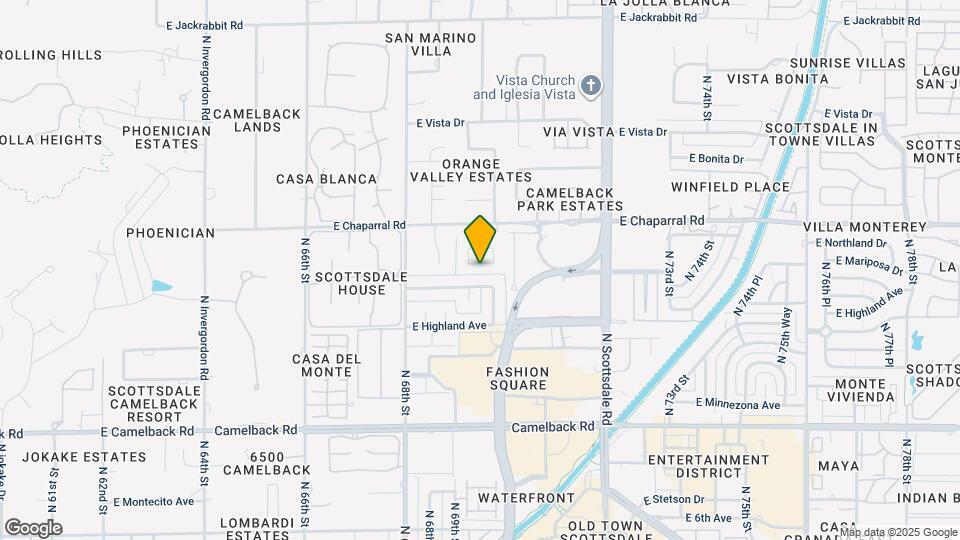 6923 E Rancho Vista Dr Map and Location Details