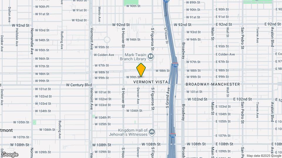 552 W 99th St Map and Location Details