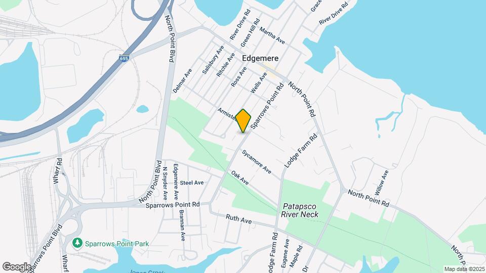 2808 Sparrows Point Rd Map and Location Details