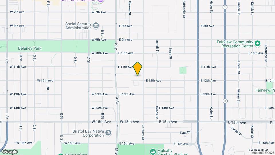 227 E 12 Ave Map and Location Details