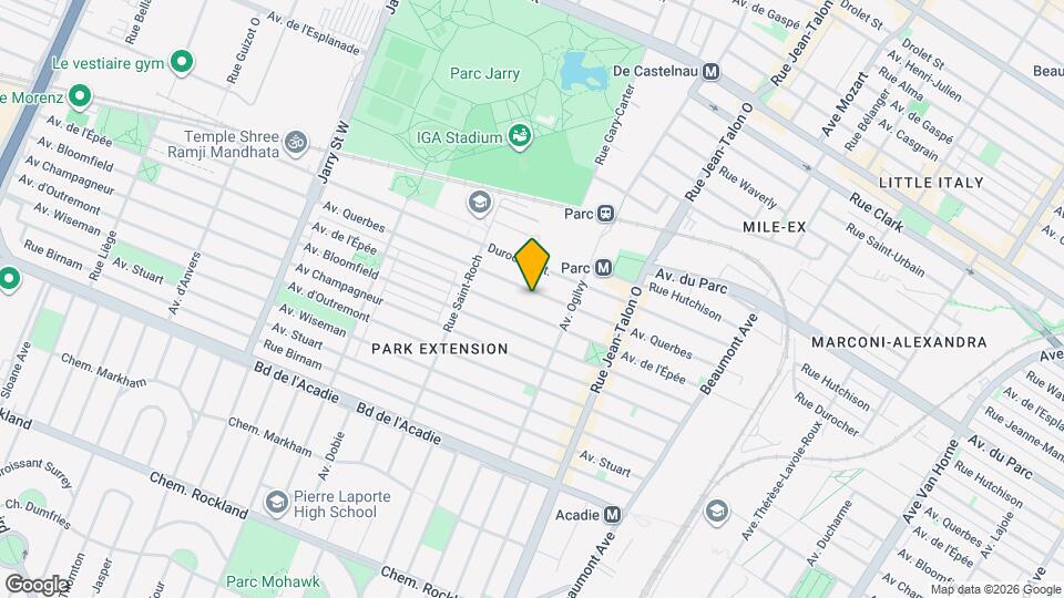 7486-7490 Querbes Av Map and Location Details