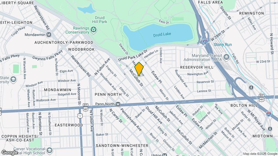 2503 McCulloh St Map and Location Details