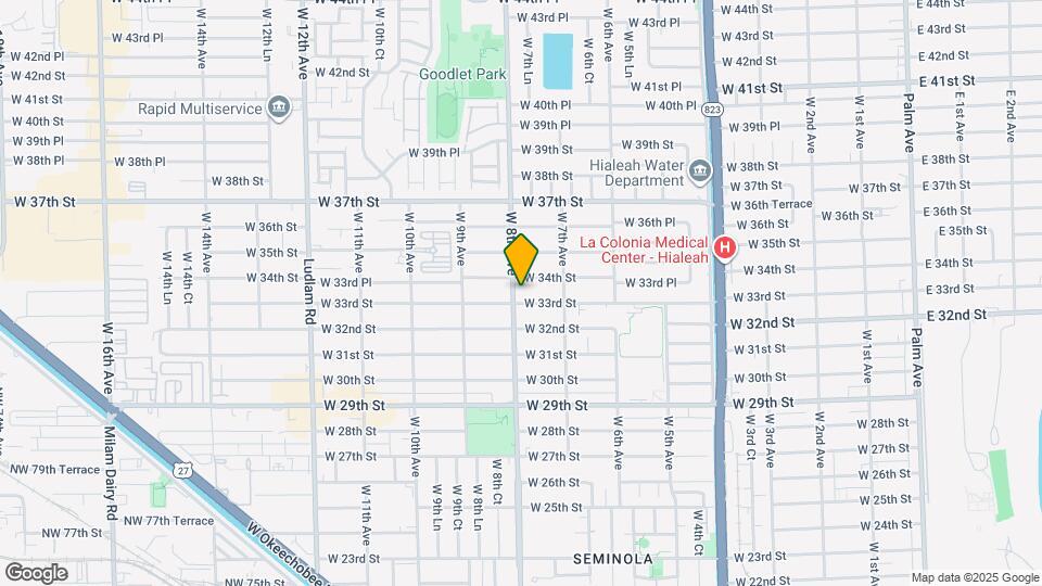 3335 W 8th Ave Map and Location Details