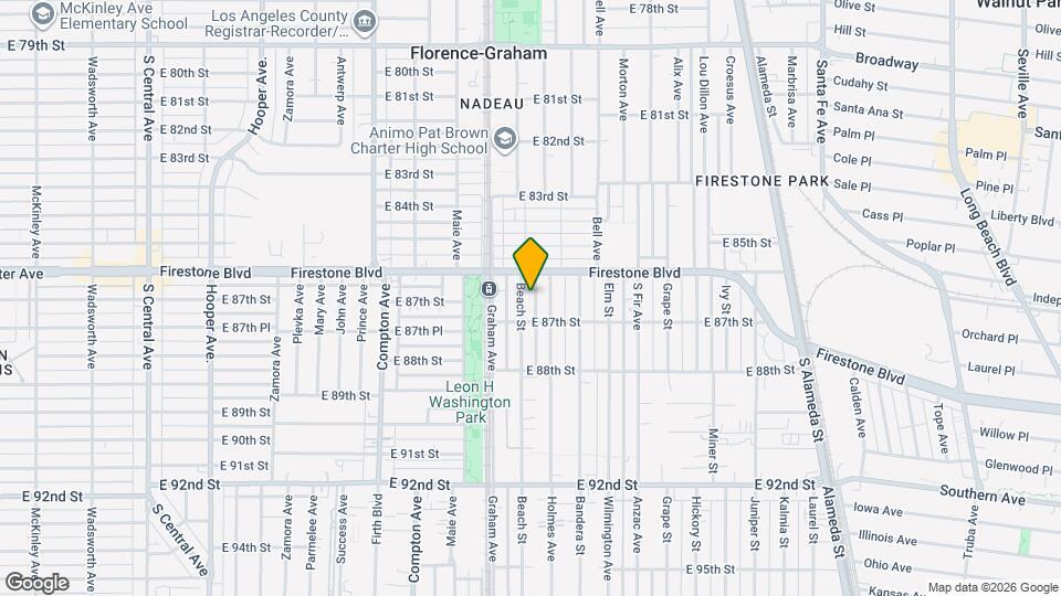 8620 Beach St Map and Location Details