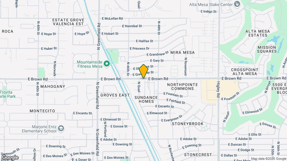 4725 E Brown Rd Mapa y Detalles de la Ubicación