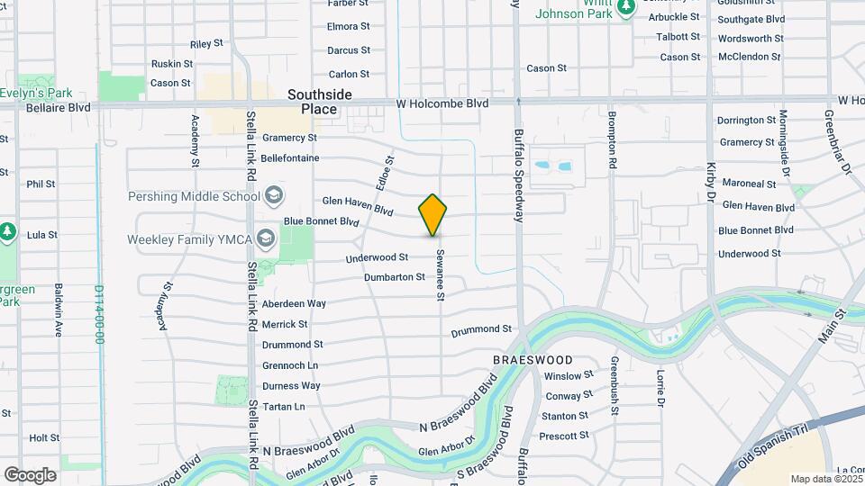 3607 Blue Bonnet Blvd Map and Location Details