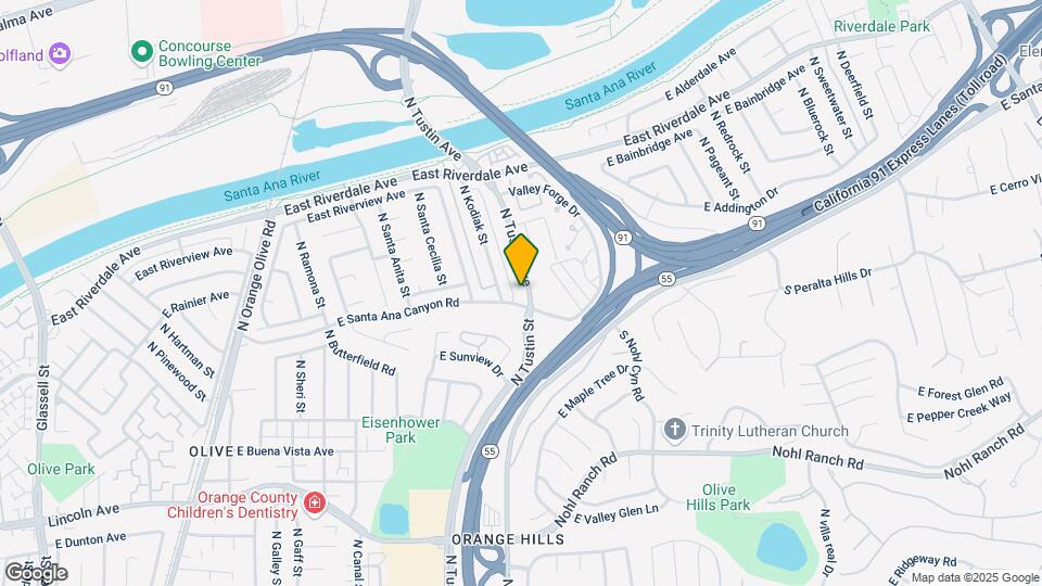 107 N Tustin Ave Map and Location Details