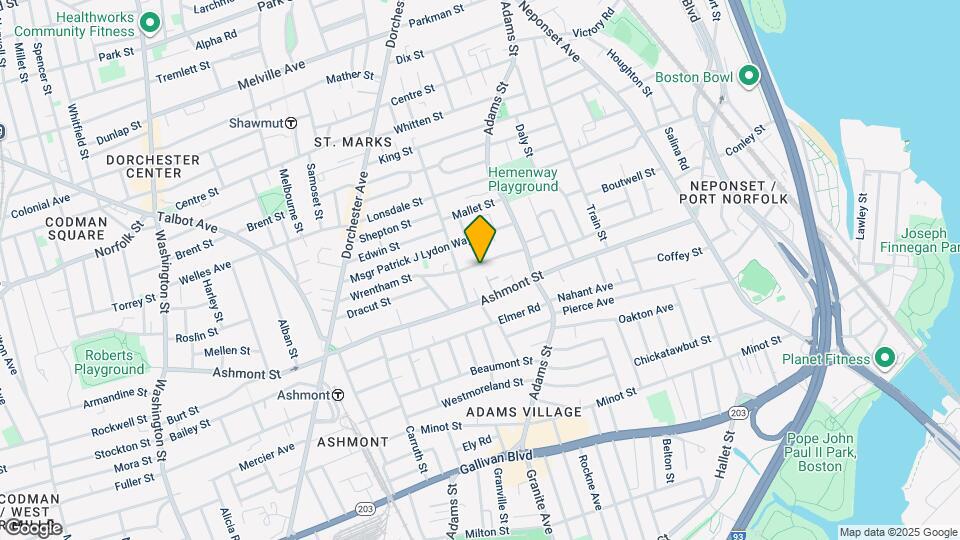 119 Wrentham St, Unit 3 Map and Location Details