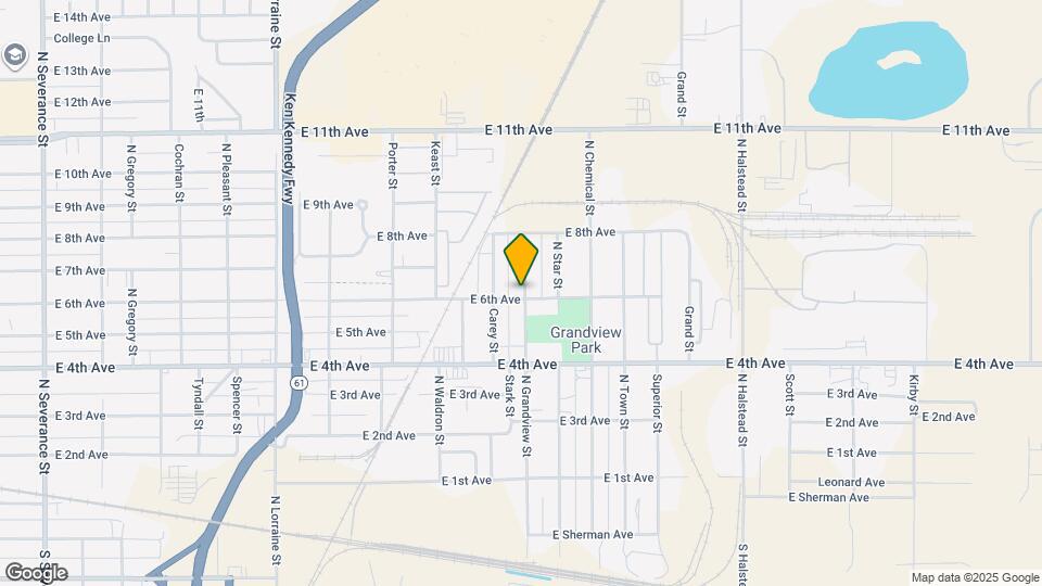 601 N Grandview St Map and Location Details