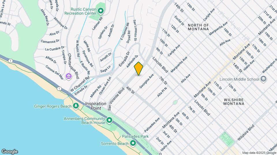 502 San Vicente Blvd Map and Location Details
