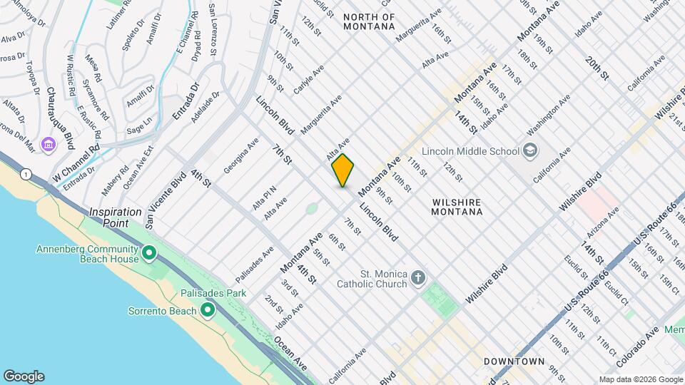 718 Lincoln Blvd-Unit -1 Map and Location Details