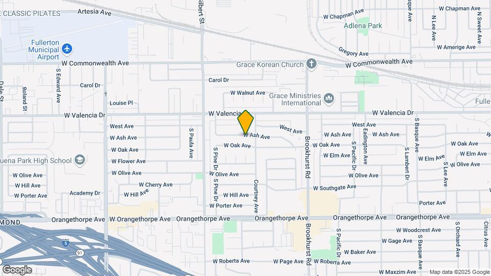2016 W Ash Ave Map and Location Details