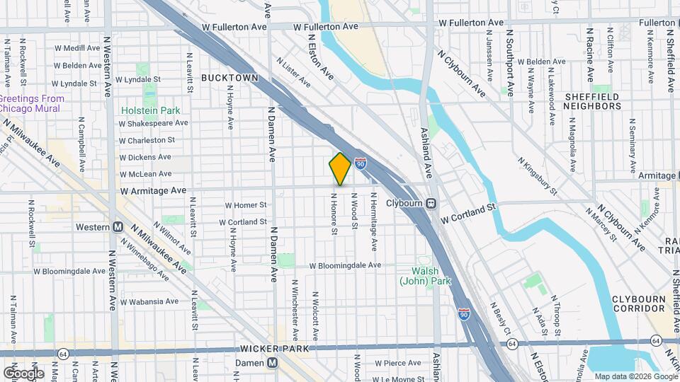 1821 W Armitage Ave Mapa y Detalles de la Ubicación
