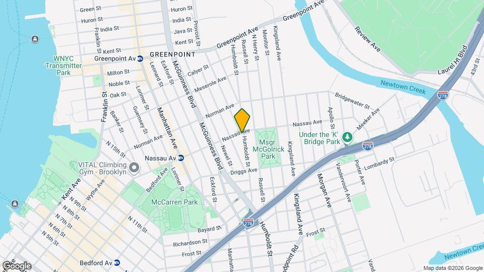 188 Nassau Ave, Unit 3-R Mapa y Detalles de la Ubicación