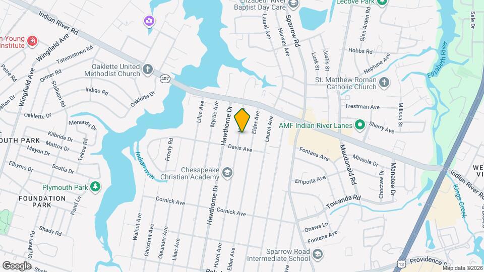 1128 Hazel Ave Map and Location Details