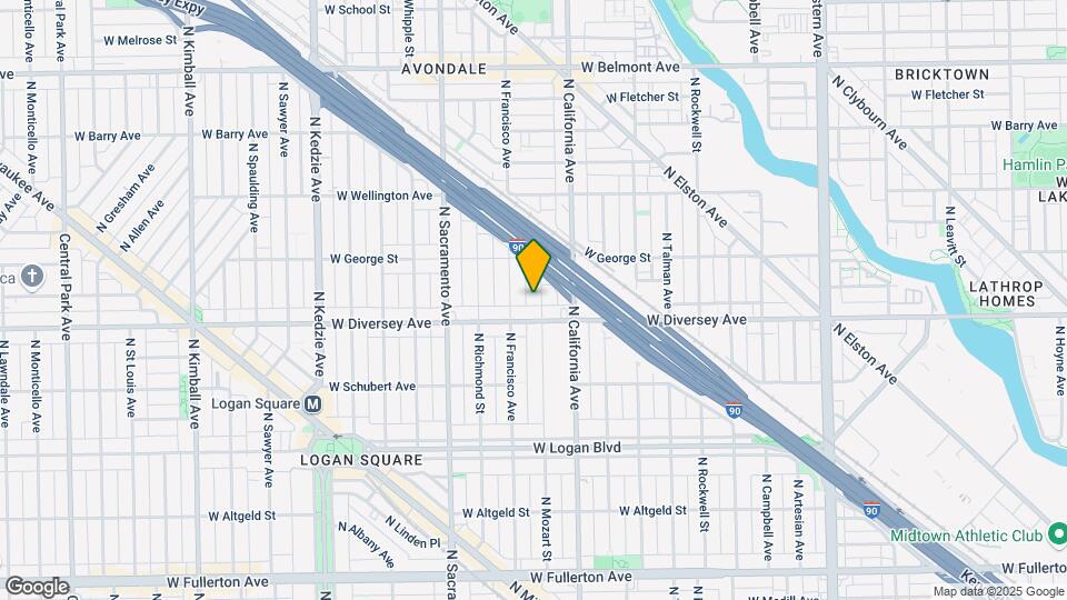 2818 N Mozart St, Unit 2R Map and Location Details