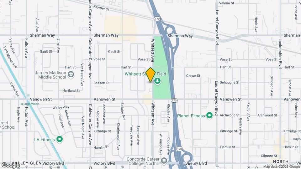 6857 Whitsett Ave Map and Location Details