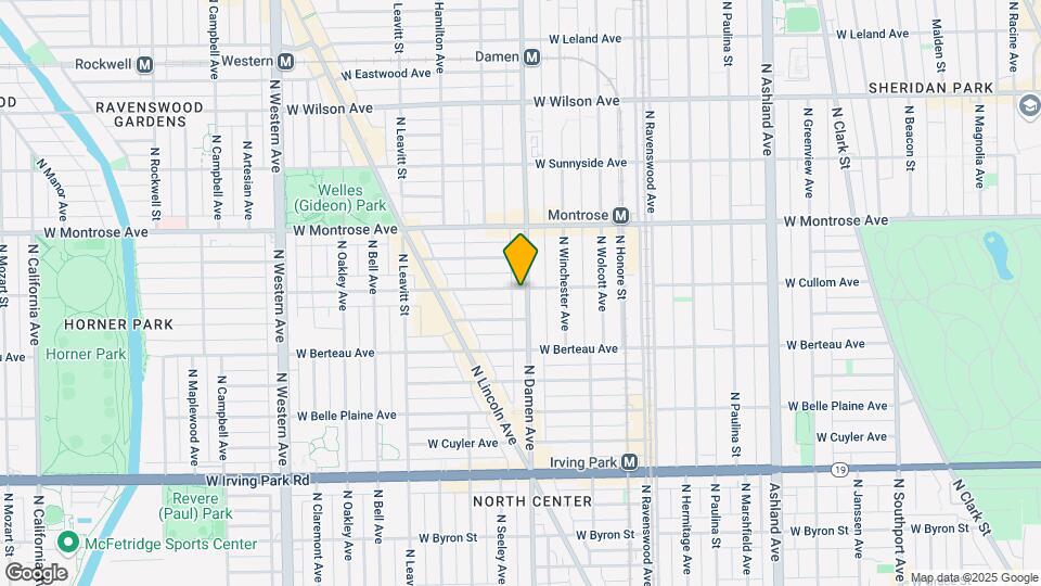 4258 N Damen Ave Map and Location Details