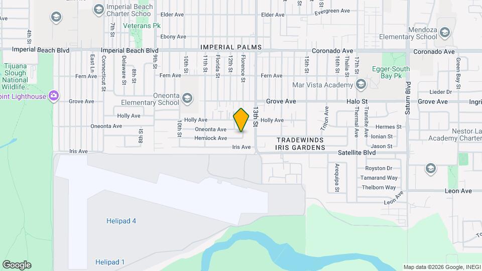 1210 Hemlock Ave Map and Location Details