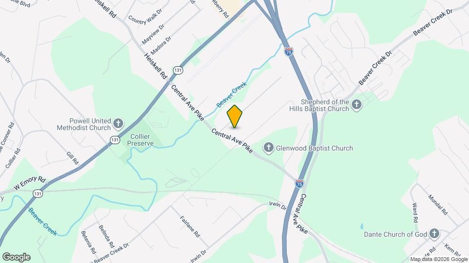 7312 Central Avenue Pike, Unit B Map and Location Details