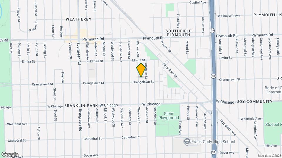 9920 Warwick St Map and Location Details