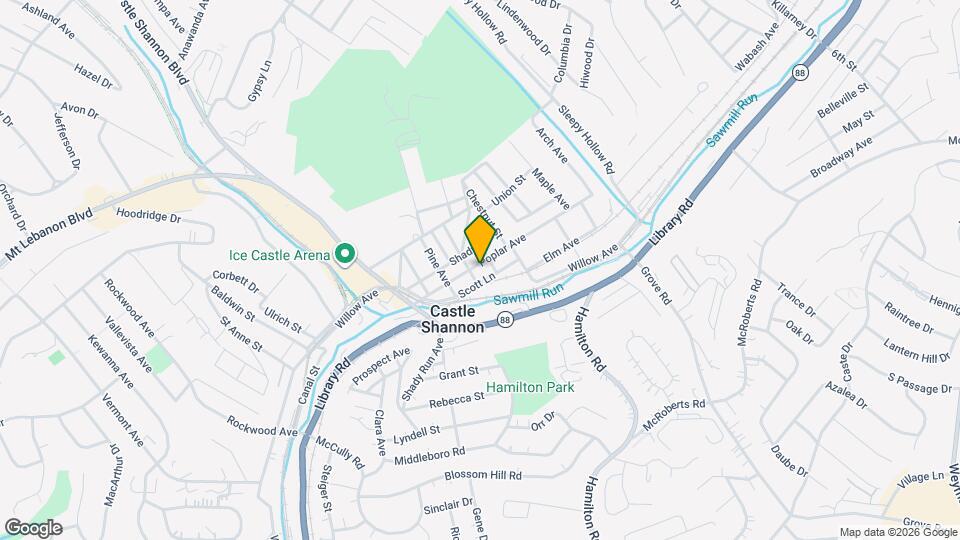 3639 Poplar Ave Map and Location Details