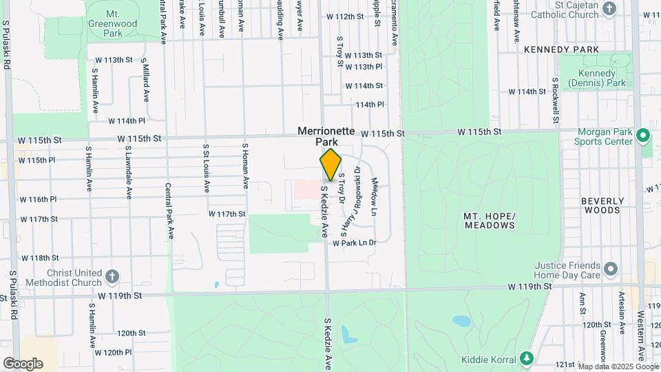 11617 Kedzie Ave Mapa y Detalles de la Ubicación