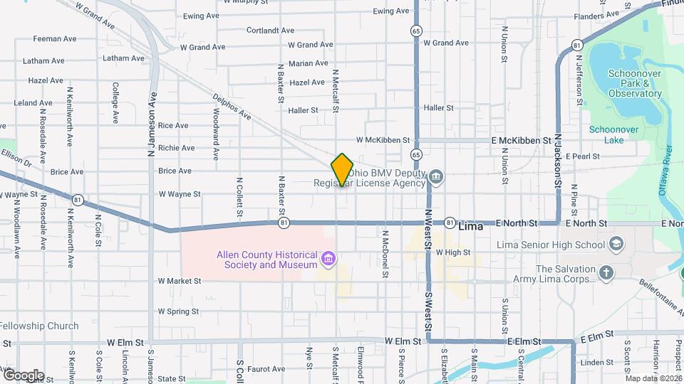 620 W Wayne St Map and Location Details