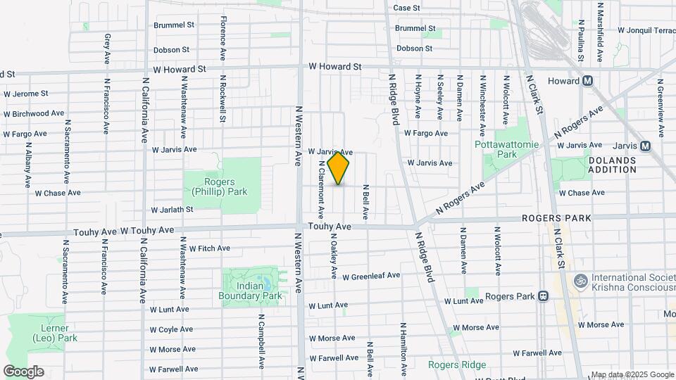 2301 W Chase Ave Mapa y Detalles de la Ubicación