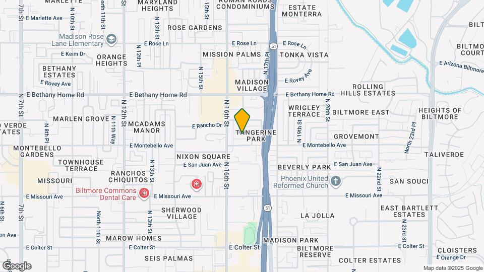 1627 E Solano Dr Map and Location Details
