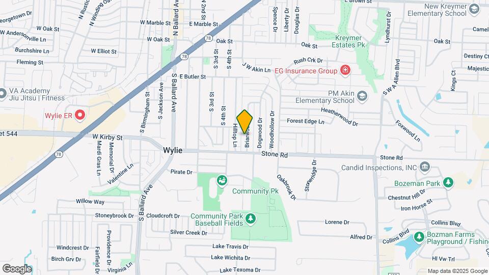 406 Briarwood Dr Map and Location Details