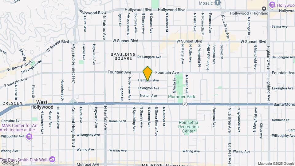 7614 Hampton Ave Map and Location Details