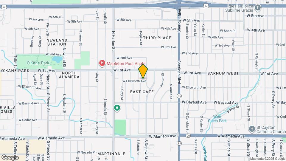 5665 W Ellsworth Ave, Unit A (Left Upper 3bd) Map and Location Details