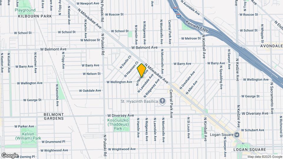3013 N Hamlin Ave Map and Location Details